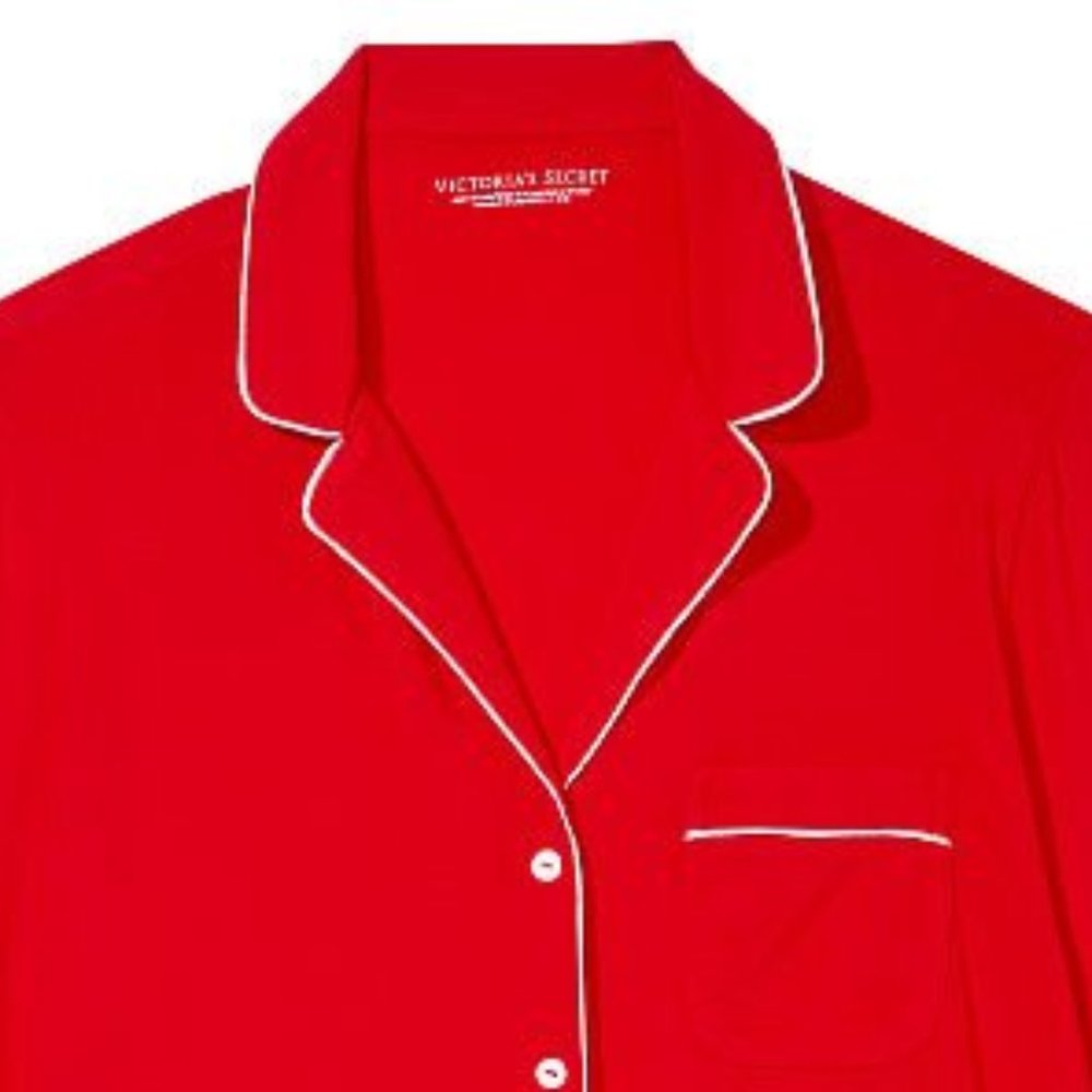 VS XL Modal Sleepshirt Lipstick Red Super Comfy Nightgown Pajamas PJ So Cute NWT - Picture 7 of 8